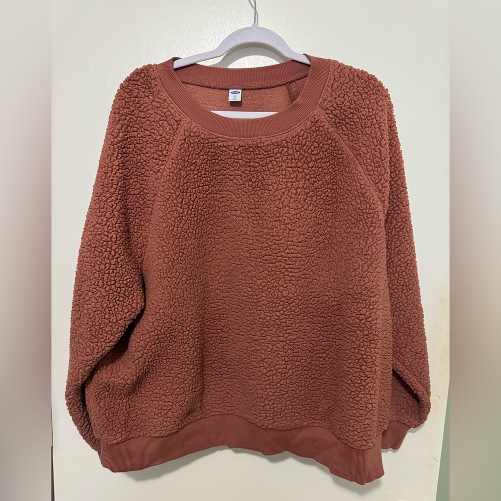 Old Navy Terracotta Sherpa Pullover